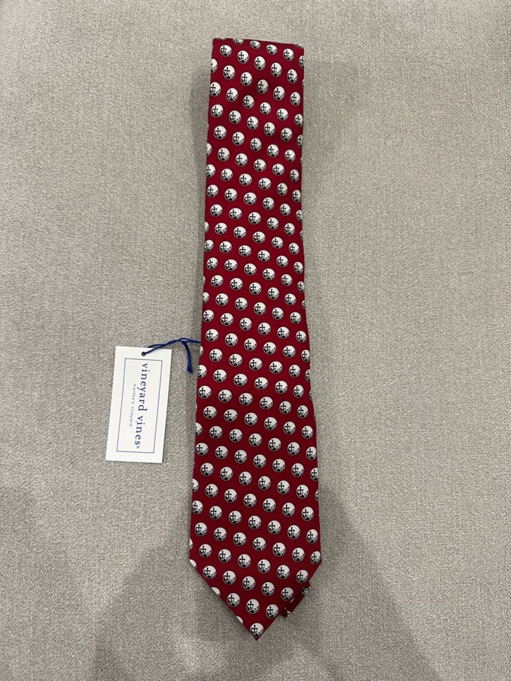 Vineyard Vines Men’s Red Patterned Silk Tie New With Tags